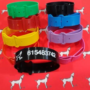 COLLAR IDENTIFICADOR DE 38MM X 550MM. GRABADO 25 CARACTERES