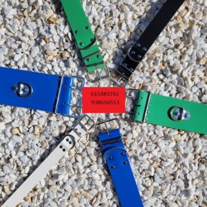 COLLARES PERRO GOMA LONA GRABADOS 25 CARACTERES