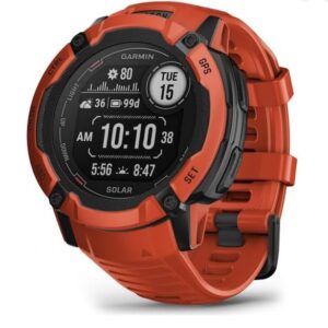 RELOJ GARMIN INSTINCT 2X SOLAR 50MM EN COLOR ROJO COMPATIBLE CON ALPHA