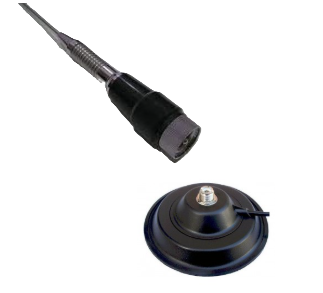 z-ANTENA EO130 VHF CON IMÁN PARA COCHE, COMPATIBLE CON ASTRO Y ALPHA 100-200-300