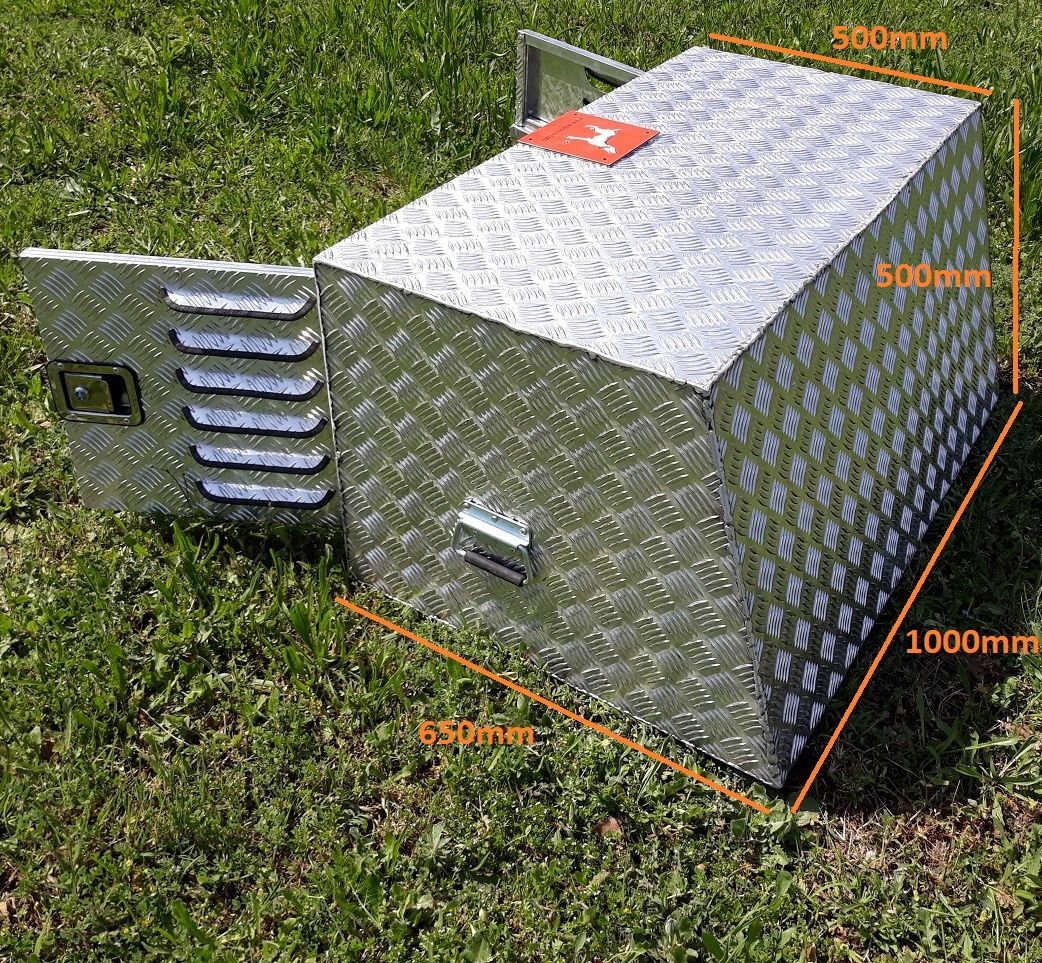 caja de aluminio de 1000mm x 650mm x 500mm x 500mm con 2 compartimientos - Imagen 2