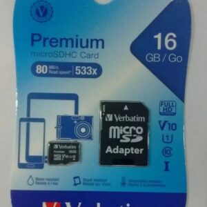 x-TARJETA MICRO SD VERBATIM 16 GB GRABADA CON MAPA TOPO HISPANIA 2.04